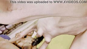 hot friends jump into wild threesome orgy with deep pounding and squirt