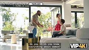 Hey boyfriend, watch your hot Czech girlfriend Una Fairy suck my old cock on the sofa?