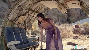 plane crash survivor hot latina steph strips naked outdoors