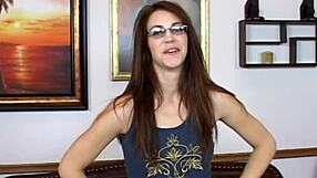 wanna see this cute teen handjob with glasses?