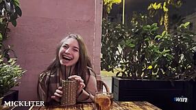 how many drinks until she begs for my monster cock creampie