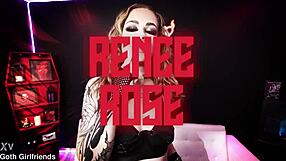 i'm bent over riding tattooed renee rose deepthroat cum facial in garage