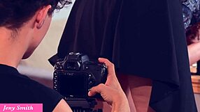 i teased photographer with oiled ass upskirt and ripped clothes