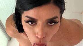 oh man that wet shower sex with sara retali cumming right in sergio lagos mouth