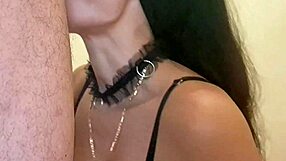 Milf in sunglasses chokes on huge cock gets deepthroat facefuck and mouth creampie
