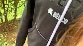 Why does this big ass babe ride my cock cowgirl outdoors for cash after street lick?