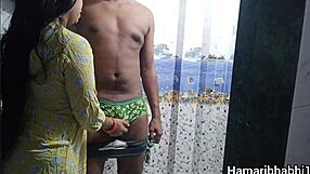 Indian Bhabhi Jerks Husband's Dick Till Massive Cumshot Erupts