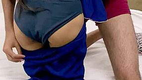 Neighbor coed's tight pussy takes Indian monster cock