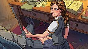 Innocent Hermione Granger Gives Teacher Handjob in Skirt – Hentai Parody Twist?