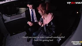 czech babe vanessa shelby drenched in cum by big dick driver in cab