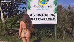 i check out fantastic scenes from brazil's prettiest nudist beach with cute outdoor teens