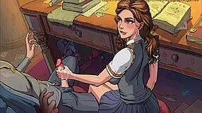 Innocent Hermione Granger Gives Teacher Handjob in Skirt – Hentai Parody Twist?