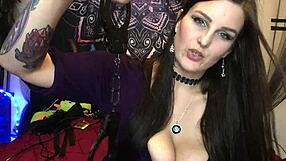 i show off my bdsm toys collection as tattooed bbw mistress with huge tits