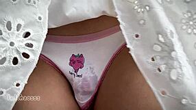 i'm on the bus and this huge cock makes me cum hard soaking my wet panties in public