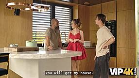 Hey boyfriend, watch your hot Czech girlfriend Una Fairy suck my old cock on the sofa?