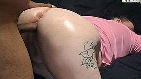 damn resaboo's juicy pussy gets smashed and gaped huge by that mf bbc in garage!