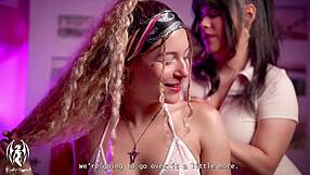 pre-wedding massage with selena turns into wild bisexual ffm threesome cum-covered orgy