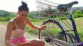 skinny german latina teen christy ley risks outdoor fuck with stranger