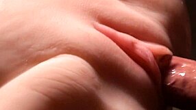 Double Penetrate Cute Fuck Doll's Shaved Wet Pussy Closeup