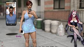 Just married bride flashes big MILF tits publicly in stockings, teasing cuckold hubby on wedding game.