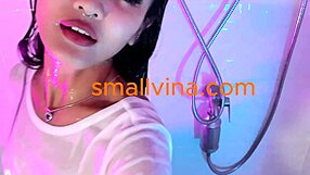 super cute asian teen in hot panties smokes showing small tits and big ass