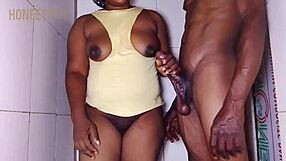 curvy ebony babe takes fat cock pounding deep in bathroom stall