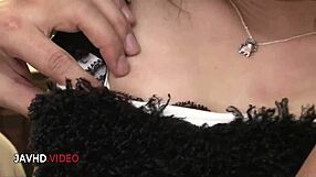 Yurika sucks double cocks maid style!