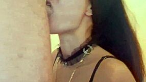 Milf in sunglasses chokes on huge cock gets deepthroat facefuck and mouth creampie