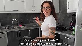 english tutor loves getting fucked doggystyle face fucked by big cock!