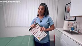 curvy latina nurse maya farrell grabs patient's huge cum sample