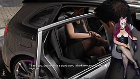 Just married bride flashes big MILF tits publicly in stockings, teasing cuckold hubby on wedding game.