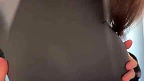 stepmom massages her milky natural tits to a shaking orgasm on webcam