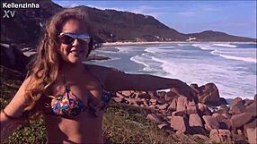 i check out fantastic scenes from brazil's prettiest nudist beach with cute outdoor teens