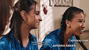 girls gang up betting blake blossom nicole doshi hailey rose ameena green's squirting orgasms not cash