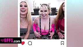 three bffs flip the script reverse gangbanging their rockstar idol post-show