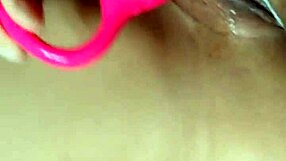 curvy latina with braces masturbates juicy tight pussy using remote control flamingo vibrator in bedroom