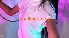 super cute asian teen in hot panties smokes showing small tits and big ass