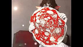 Bonneyuwu as elf teases stepdad flashing panties under skirt