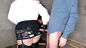 Fat Nurse's Curvy Ass Jerks Off Patient in Hospital Nylon Stockings Fetish