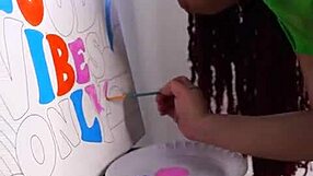 thick red bitch spits drool bouncing fat on huge dildo