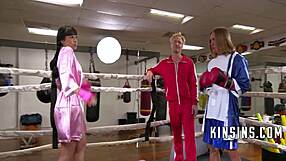 Family Fight Turns Into Threesome! Beca Barbie Clarke Kent Axel Haze Ride Cowgirl