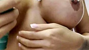 hey monika, why pose naked smearing cream on those big pierced tits and butt?