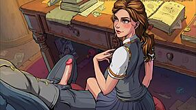 Innocent Hermione Granger Gives Teacher Handjob in Skirt – Hentai Parody Twist?