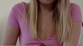 Blonde Licks Brunette's Small Tits and Juicy Shaved Pussy After Massage!