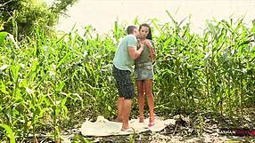 i get sassy in mia's corn field for outdoor pussy sex pounding