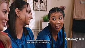 girls gang up betting blake blossom nicole doshi hailey rose ameena green's squirting orgasms not cash