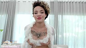 little pregnant larinha takes four big cocks in her tight ass with dap