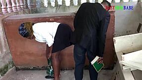 Church site check turns into doggystyle hardcore creampie banging