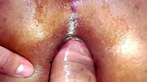 brazilian ebony teen's huge ass gapes wide riding black cock for anal bliss