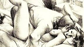 Vintage EROTIC ART unfolds ANTIQUE passions in RETRO style